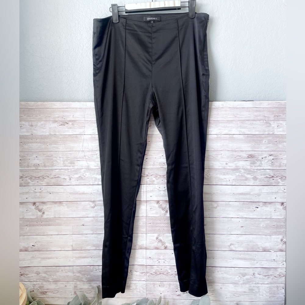 Lafayette 48 | Black Satin Pants Size 8